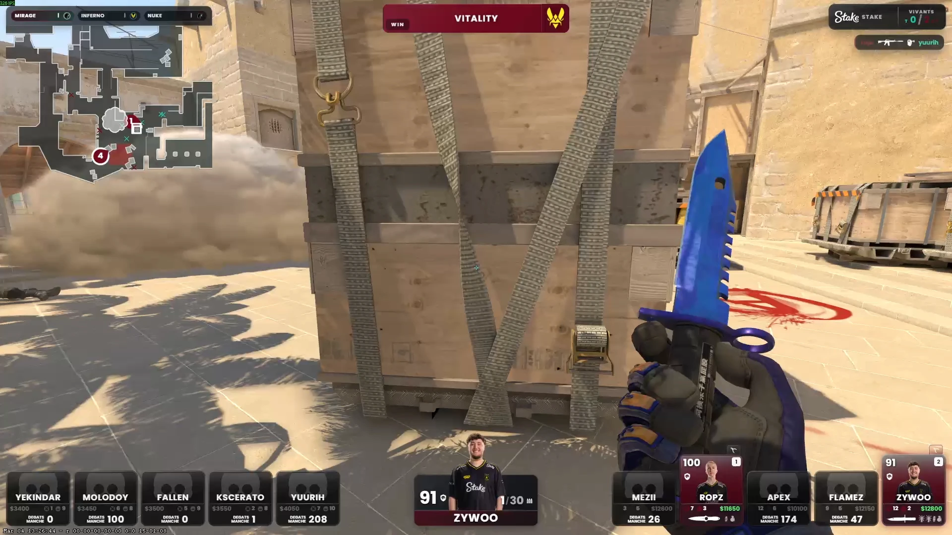 CutROOM victory HUD state for CS2 broadcast